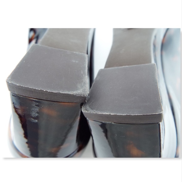 STUART WEITZMAN Bow Tortoise Patent Wedge Heel 8.5 - Picture 8 of 8